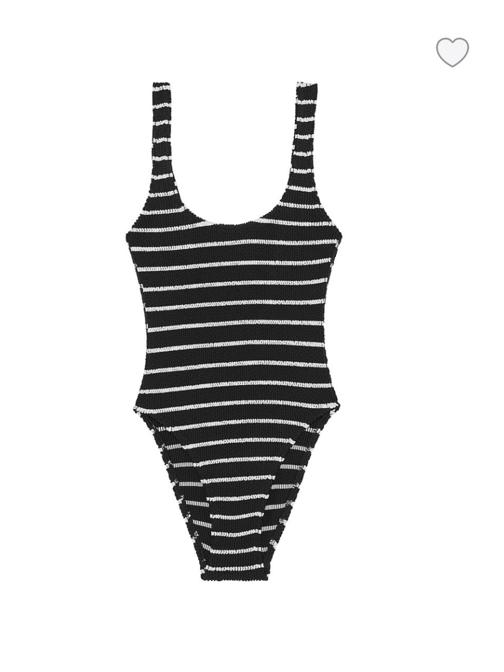 Victoria’s Secret 🖤🤍 Swim crinkle scoop one piece bathing suit NWT